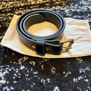 Corter Leather black leather belt (32)